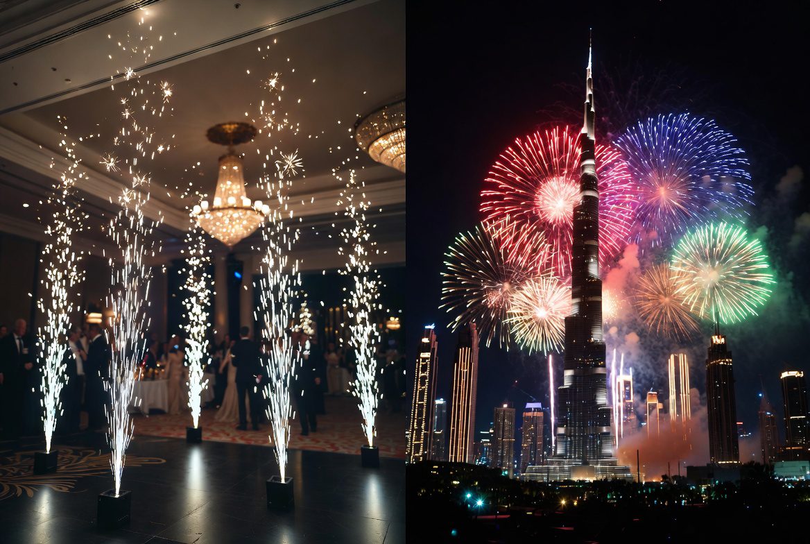 indoor outdoor fireworks UAE