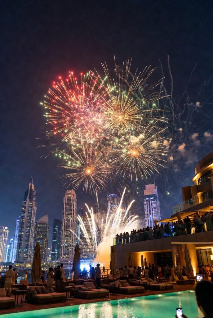 how to plan fireworks show UAE
